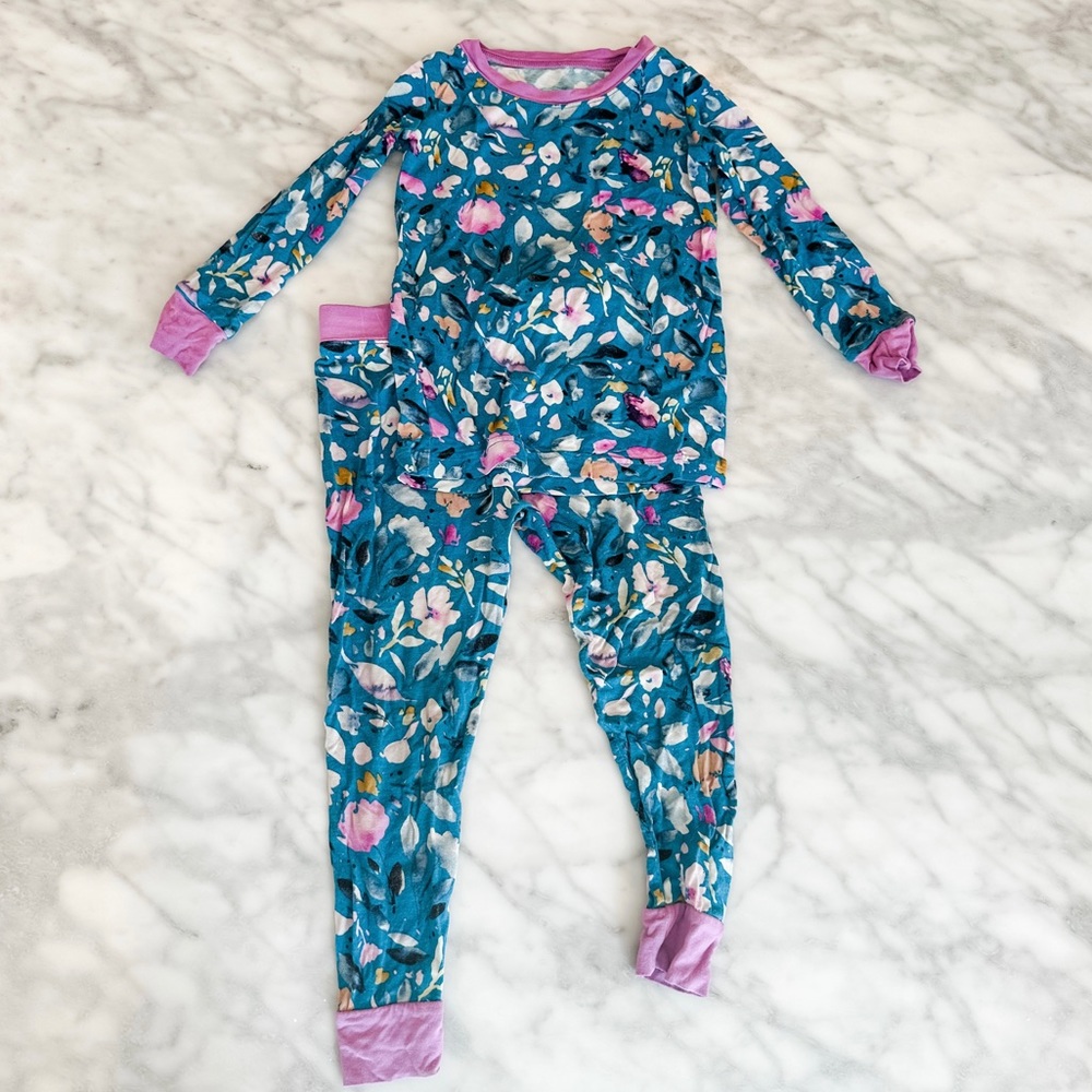 Little Sleepies Hade Floral Two-Piece Pajama Set Size 18-24 Months